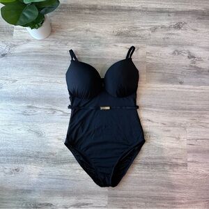 Victoria's Secret Black One Piece Swim Suit 38DD
